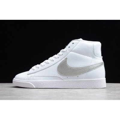 Nike Blazer Mid Vintage Beyaz / Metal Gümüş Kaykay Ayakkabı Türkiye - BJNN12IT